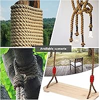 Vista 7 de HOSTIC Cuerda sintética de polipropileno trenzado de 3 hebras, cuerda de manila artificial multiusos, 1 pulgada x 50 pies