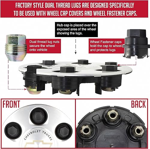Miniatura 3 de Wheel Accessories Parts 24 tuercas de llanta estilo OEM M14x1.5 14x1.5 rosca OEM 1.20 pulgadas de largo zinc amarillo 7/8 pulgadas hexagonal para