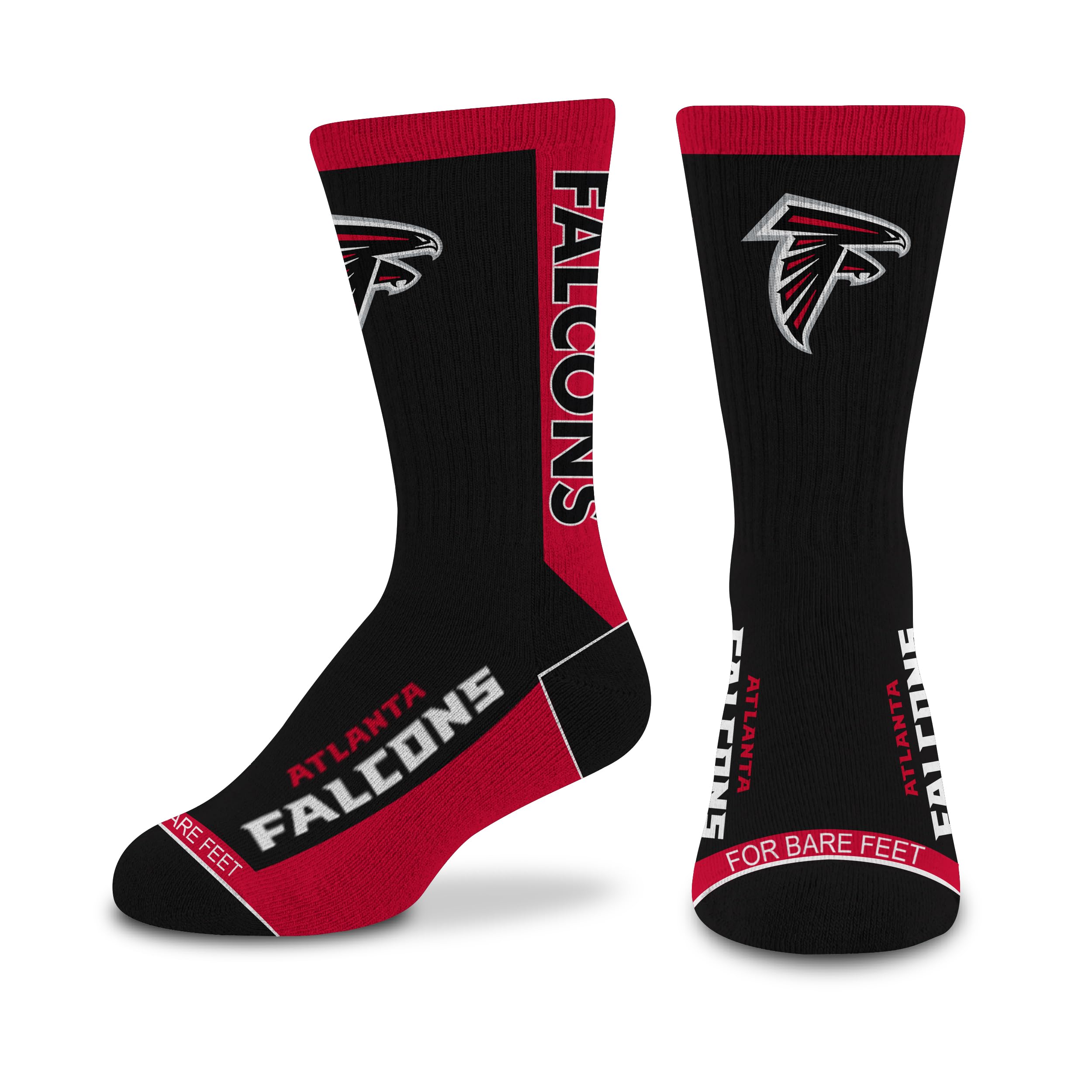 For Bare Feet NFL Unisex Kids Nfl Mvp Crew Sock Youth
