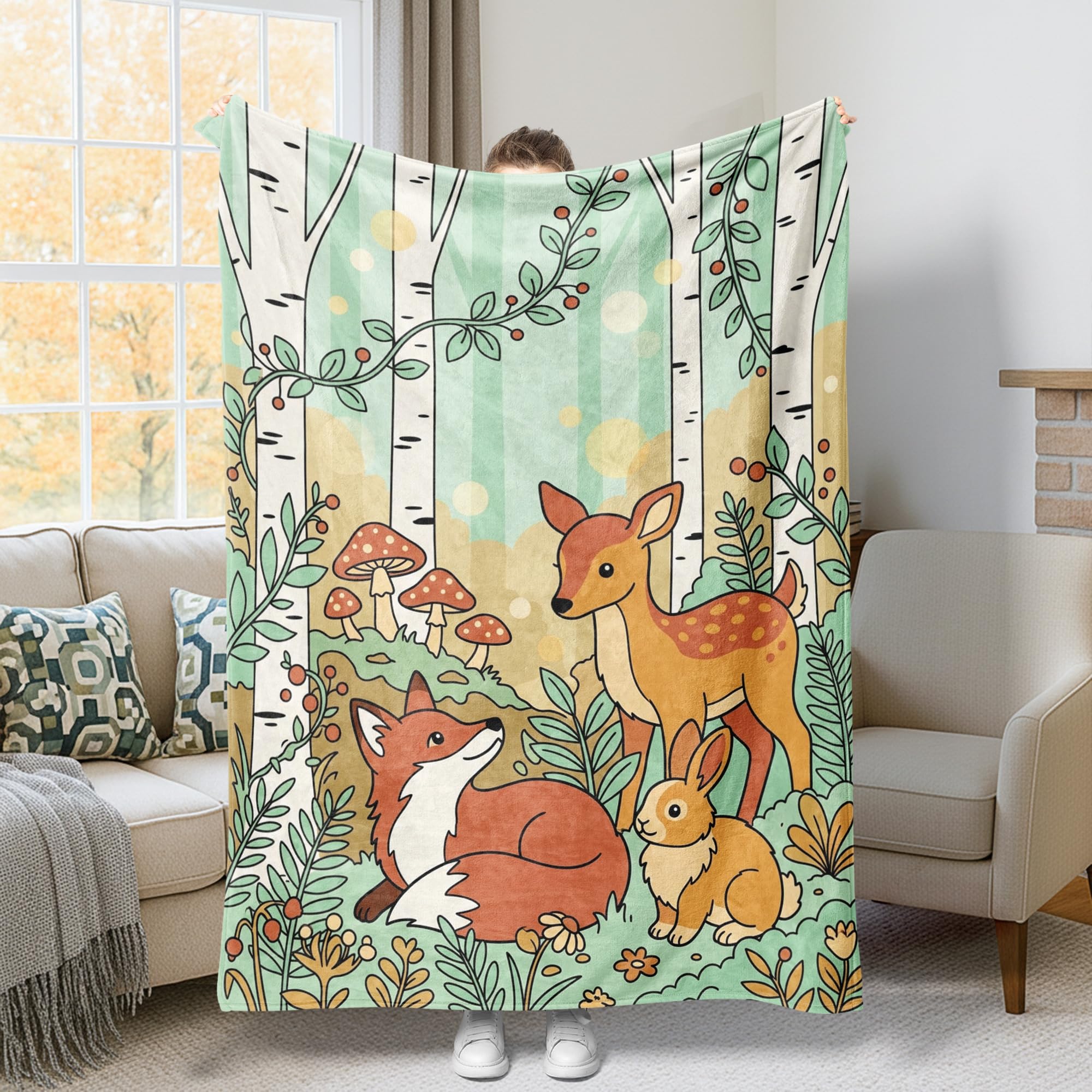 Couverture en flanelle douce et légère de 127x152 cm pour lit et canapé