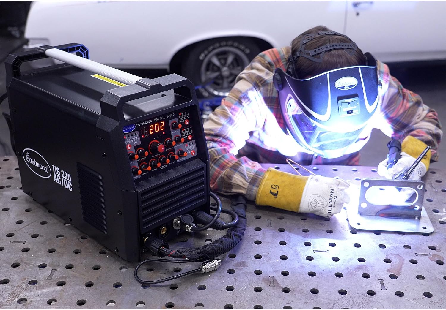 Eastwood TIG 220 AMP AC/DC TIG Welder and Stick Welding Weld Steel Aluminum