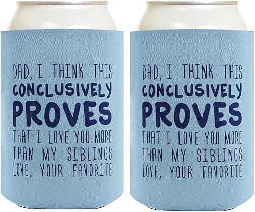 Dad Gifts For Men Dad This Conclusively Proves I Love You More 2-Pack Can Coolies Drink Coolers Lt Blue