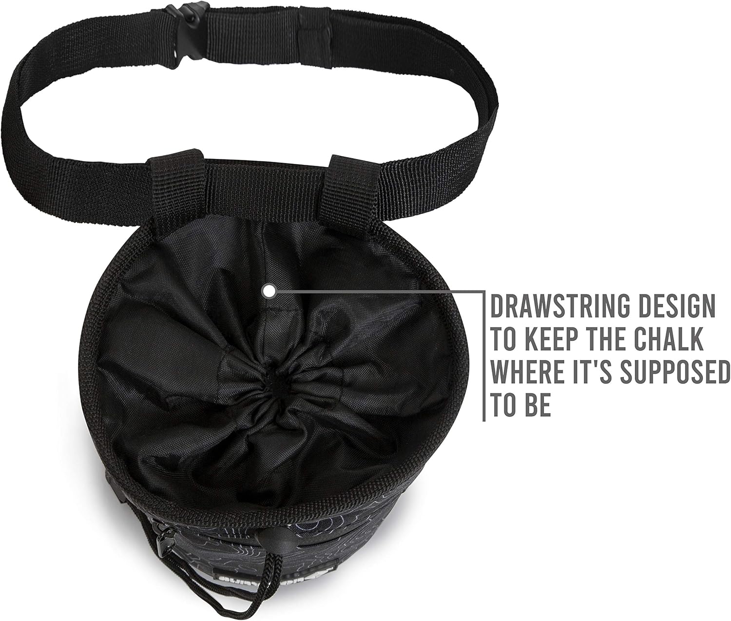 Survivor Chalk Bag + Refillable Chalk Ball + Liquid Chalk - Draw String & 2 Zippered Pockets - Black Chalk Bag for Rock Climbing, Bouldering, Weightlifting with Hand Chalk Accessories for Extra Grip : Sports & Outdoors