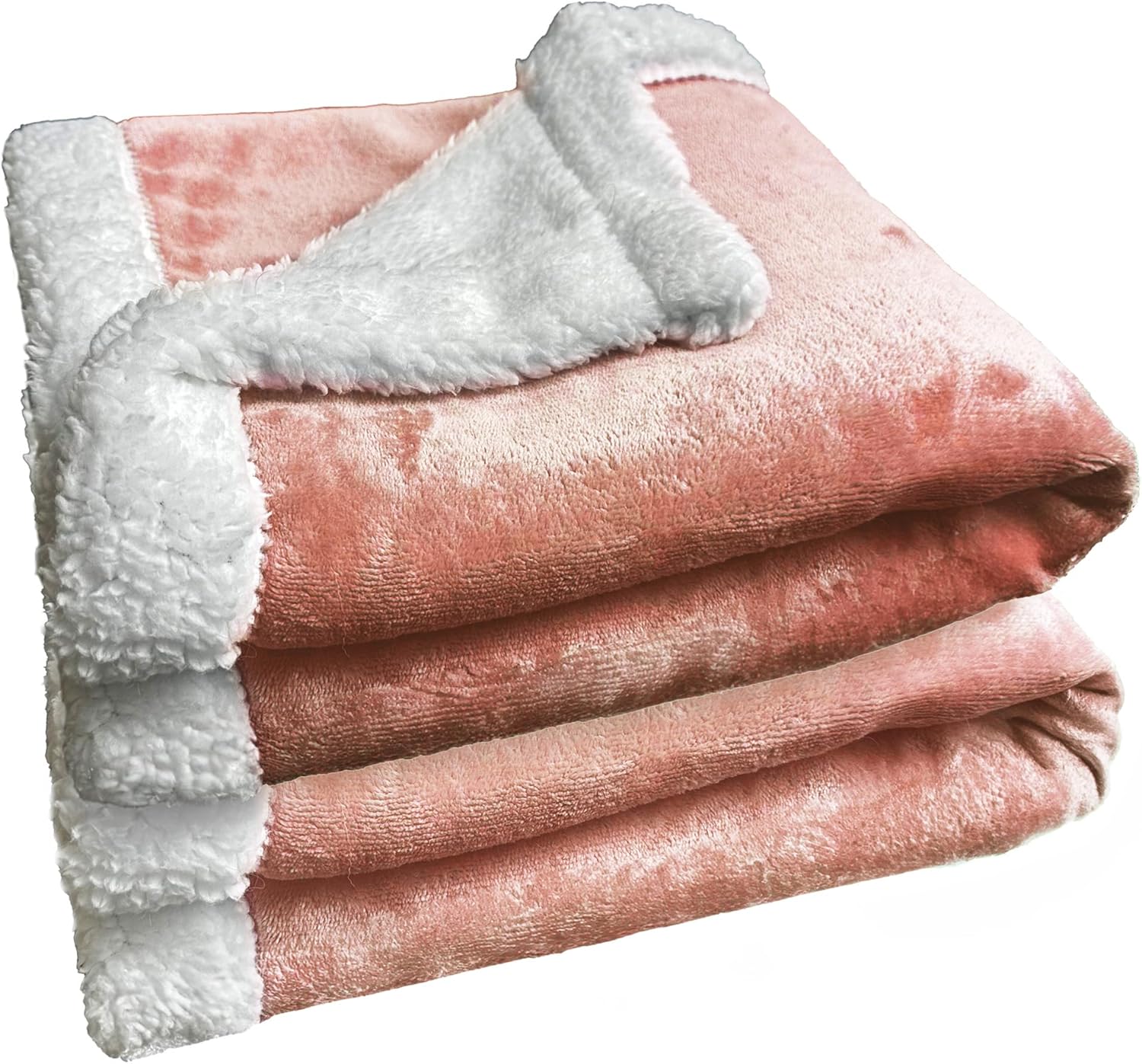 review Waterproof Cat Blanket, Cozy Blanket Waterproof Couch Cover for Cat & Puppies, Double-Side Sherpa Throw Blanket for Small Dogs (Pink Beige, S 25x35”)