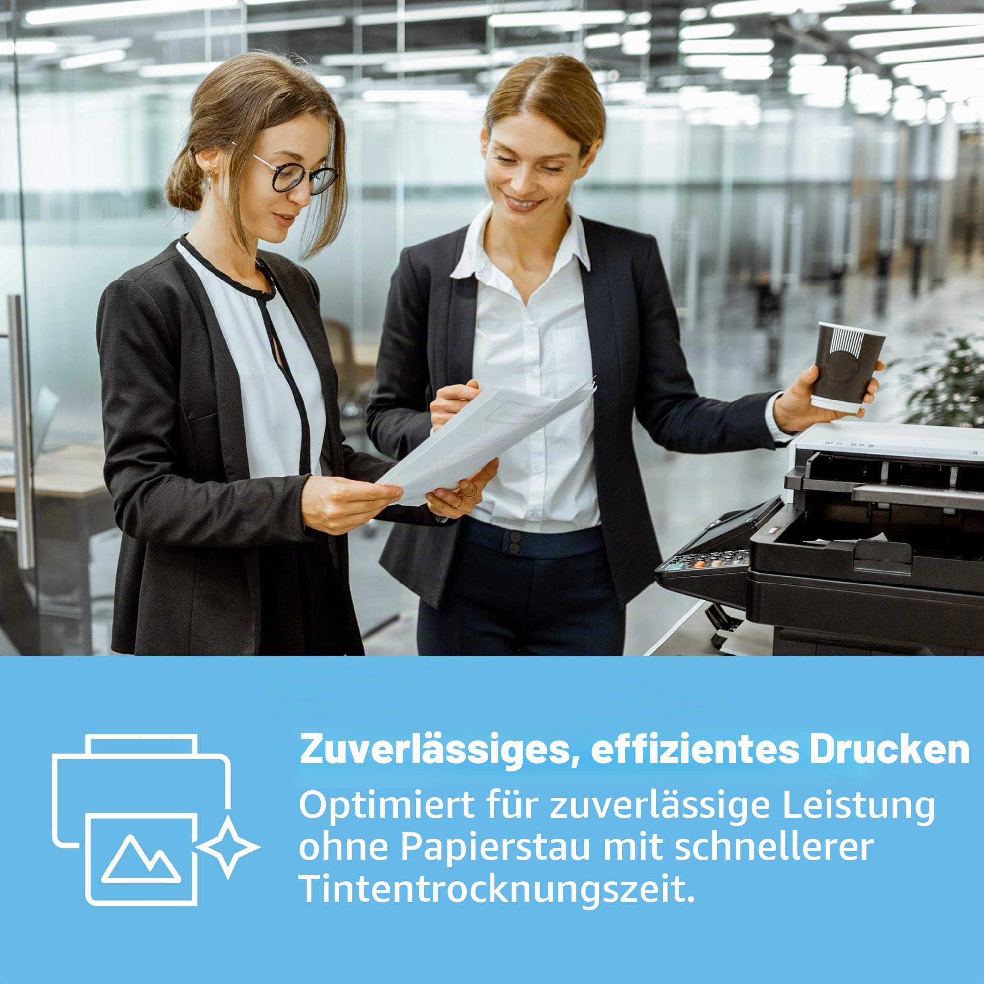 HP Kopierpapier Office CHP110: 80 g DIN-A4, 2500 Blatt (5x500) matt, weiß Allround Kopierpapier für Büro