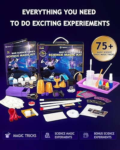 Miniatura 6 de Japace Kit de magia y kits de ciencia para niños de 6 a 8 a 10 a 12 años, más de 75 trucos de magia y experimentos científicos, juegos de química