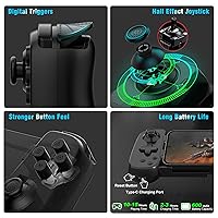 Vista 3 de Joso Wireless Phone Controller for iPhone/Android, Mobile Game Controller with Hall Joystick Suitable for Xbox Cloud Gaming, PS Remote Play, Steam