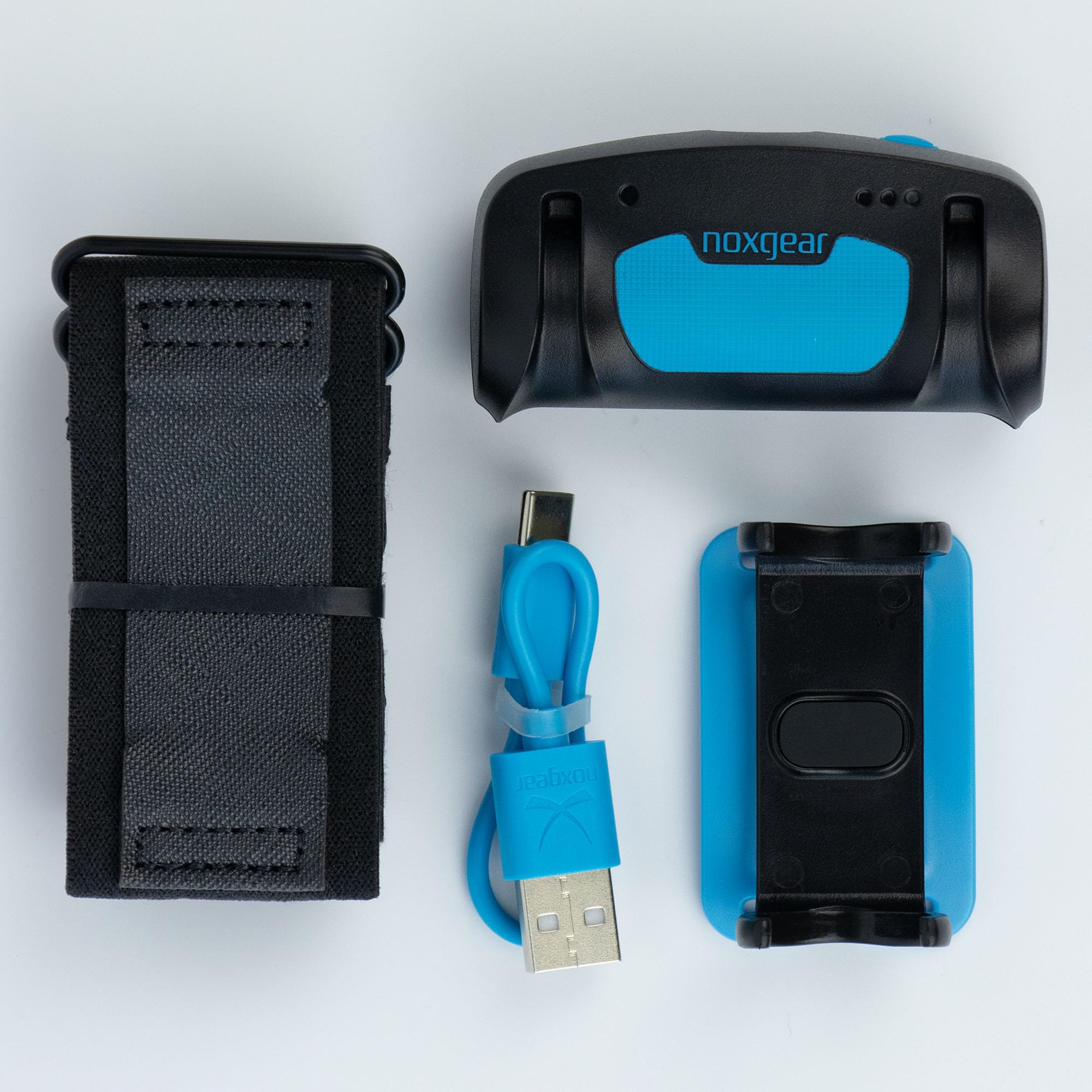 Noxgear Head Light 500 Lumen Lightweight Headlamp - 100° Wide Flood Beam - USB-C Rechargeable - IP-64 Waterproof - 2 Brightness Modes - Camping Accessories Gear for Hiking, Running, Reparing, Fishing,