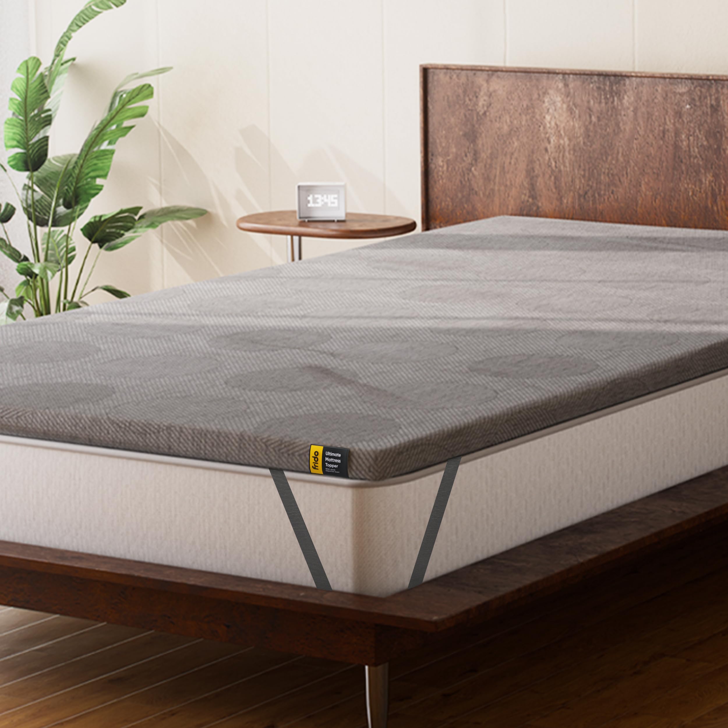 Frido Ultimate Mattress Topper for Single Bed | Single Bed Topper 72"x36" | 2" Padding | Mattress Topper for Back Pain & Neck Pain | Soft & Supportive | 10x Sleep Comfort, Grey