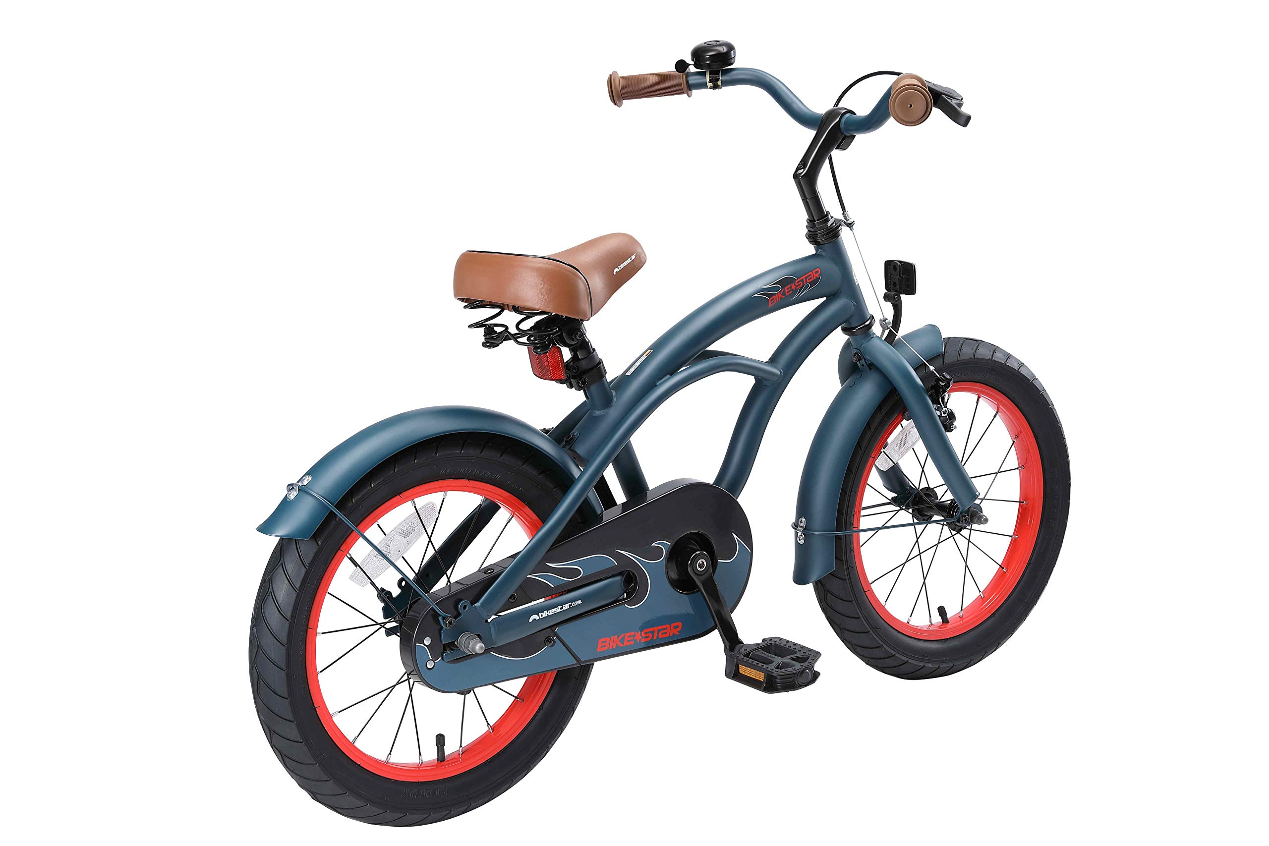 BIKESTAR Kinderfahrrad für Jungen ab 4-5 Jahre | 16 Zoll Kinderrad Cruiser | Fahrrad für Kinder | Risikofrei Testen