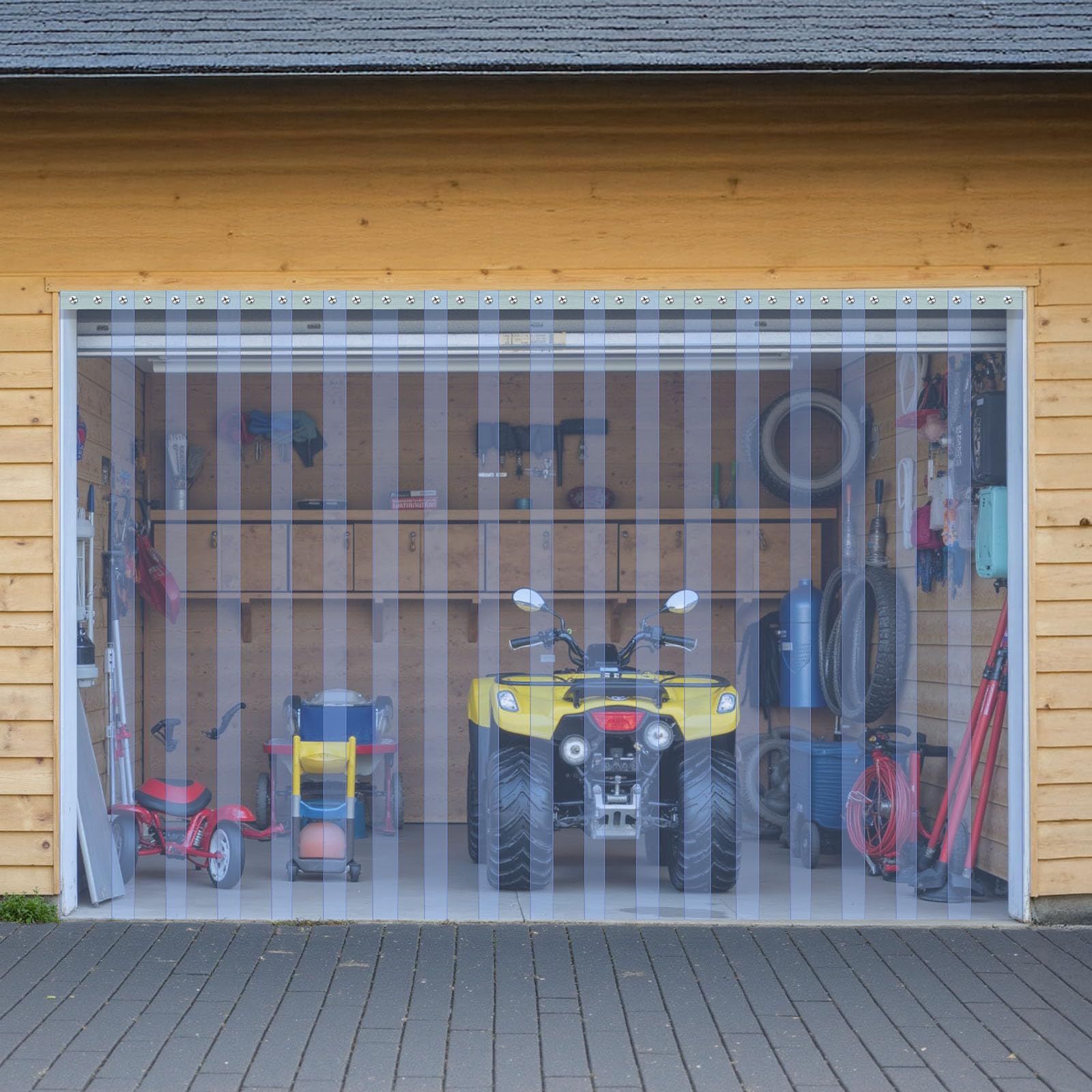 VEVOR PVC-Streifenvorhang, 30,8 m Länge x 0,3 m Breite, Lamellenvorhang, Meterware, -55,6 °C bis 30 °C Vorhangstreifen für Türen von Supermärkten, Garagen und Lagerhallen, Transparent