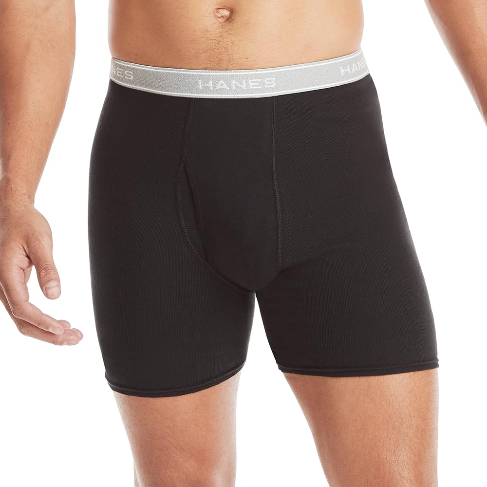 Hanes Men's 7-Pack Boxer Brief, Black/Grey, Small : Amazon