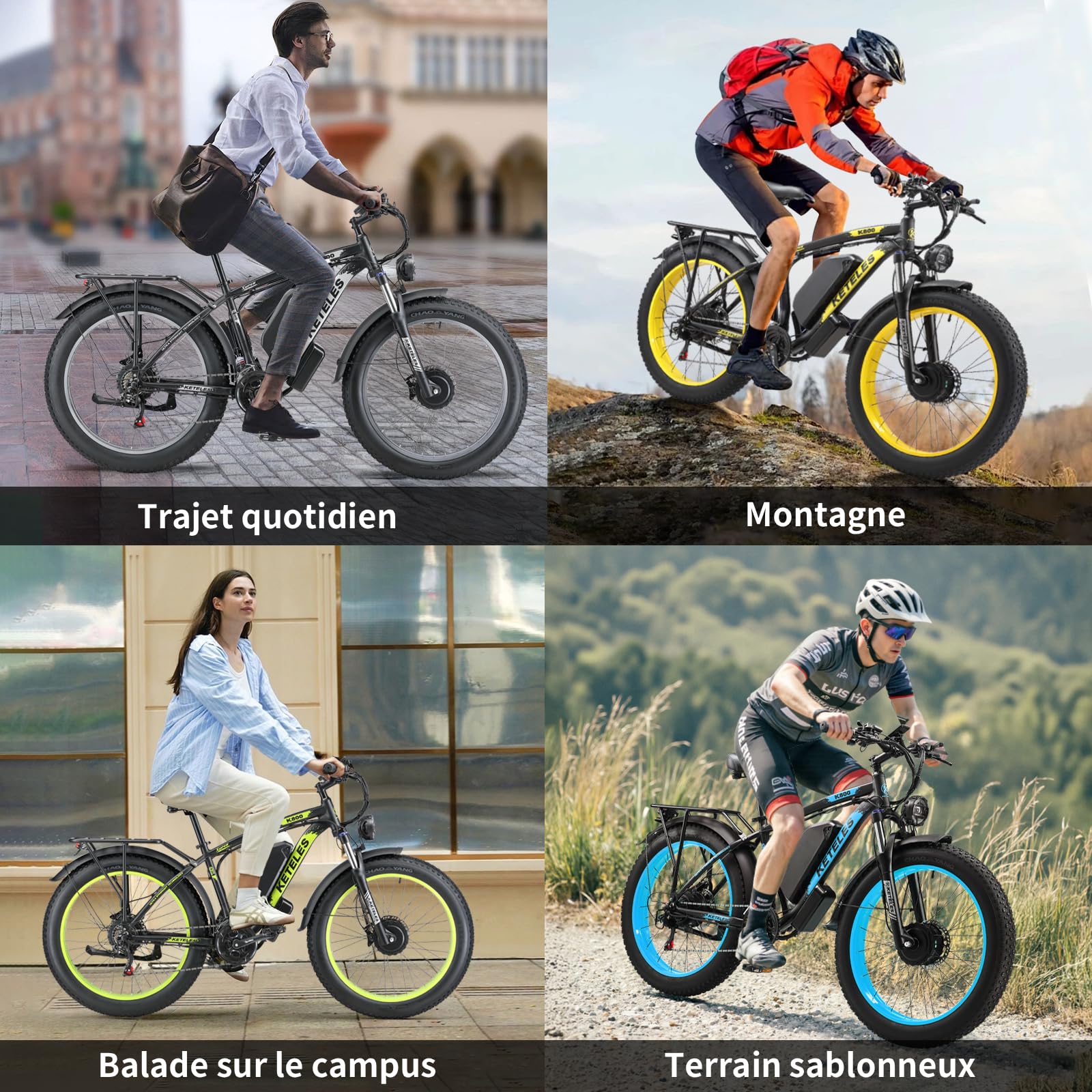 vélo électriques Homme Femme, Batterie 48V 23 Ah autonomie jusqu'à 40-90 km VTT Electrique, 21 Vitesses Freins à Disque Hydrauliques, 26x4.0 pour Montagne et trajets Quotidiens