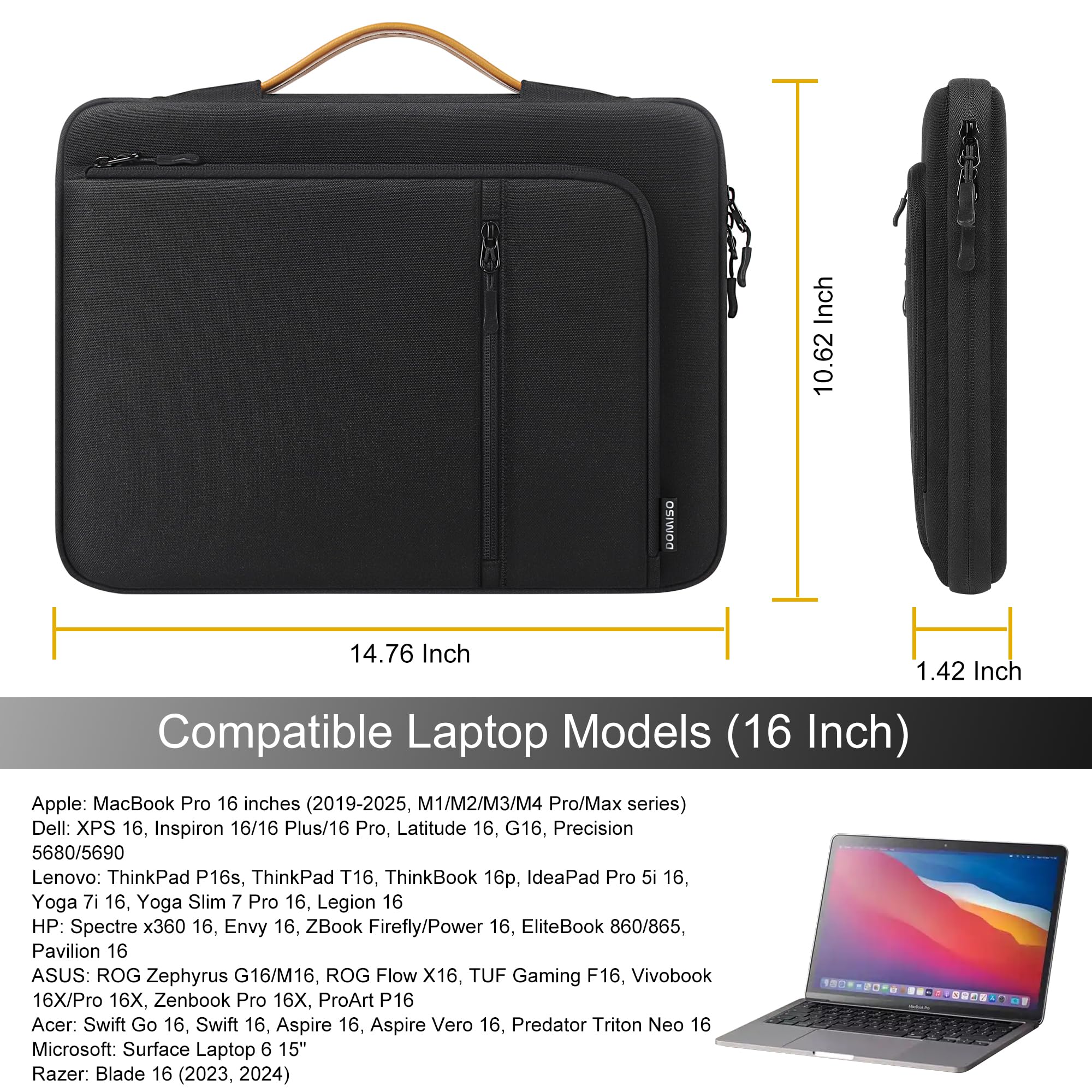 DOMISO Custodia per laptop con maniglia