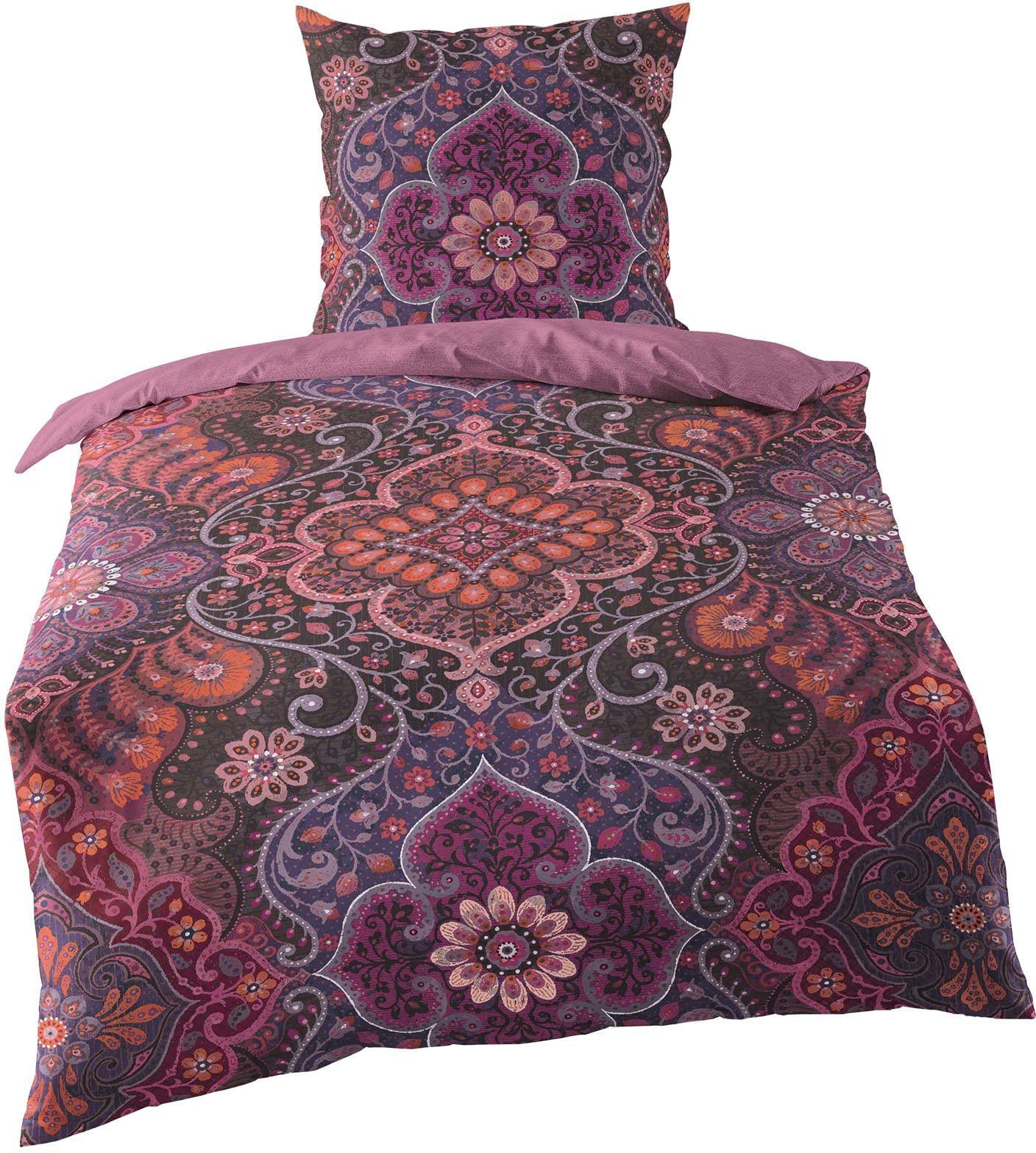 Jekatex Baumwoll-Satin Bettwäsche FLORENZIA (200_x_200_cm)