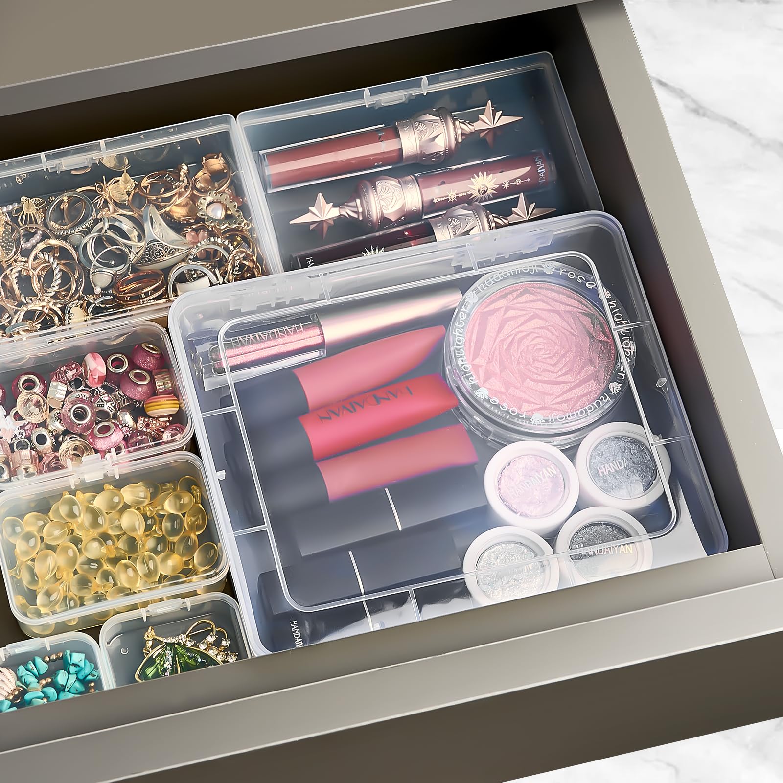 Snapklik.com : Jutieuo 7 Pack Mixed Sizes Rectangular Mini Plastic ...