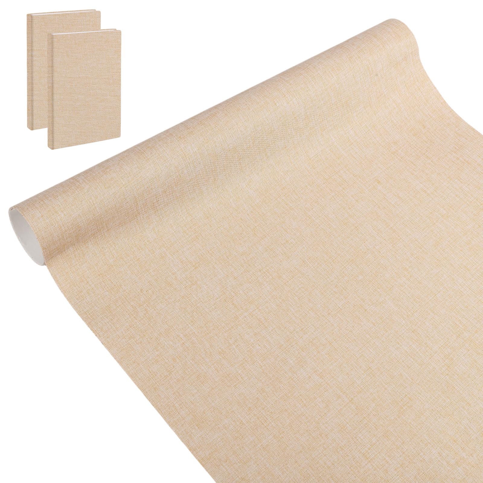 GLOBLELAND Burlywood Book Cloth for Book Binding 40x17Inch Polyester Fabric Paper Backed Washable and Reusable Protective Cover Book Binding Materials for Adult DIY Book Album Cover