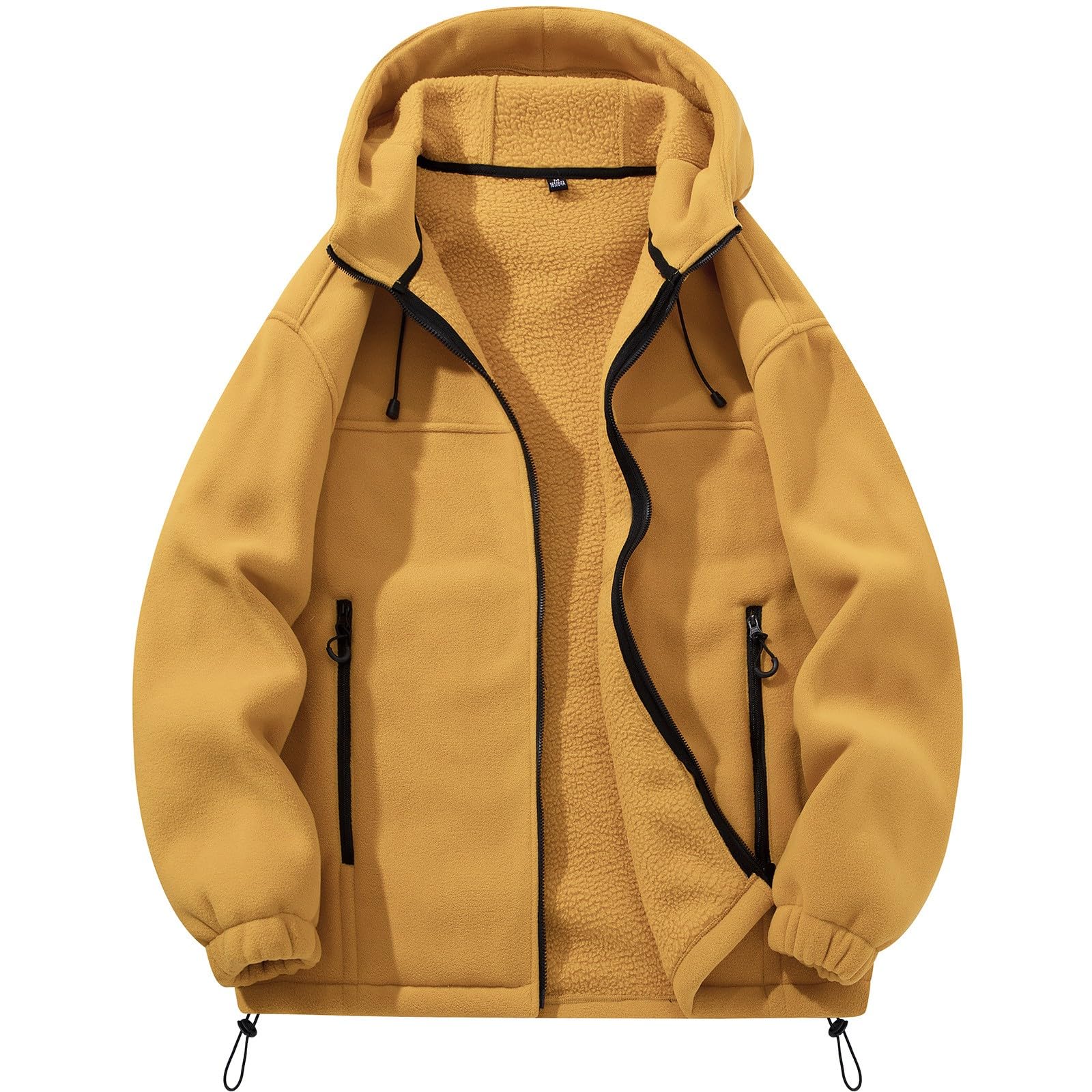 Męskie bluzy z kapturem na zamek błyskawiczny outdoorowe polarowa ciepła bluza z kapturem jesienne zimowe kurtki na co dzień sweter z kapturem bluza z podszewką polarową sport jednolity kolor męskie