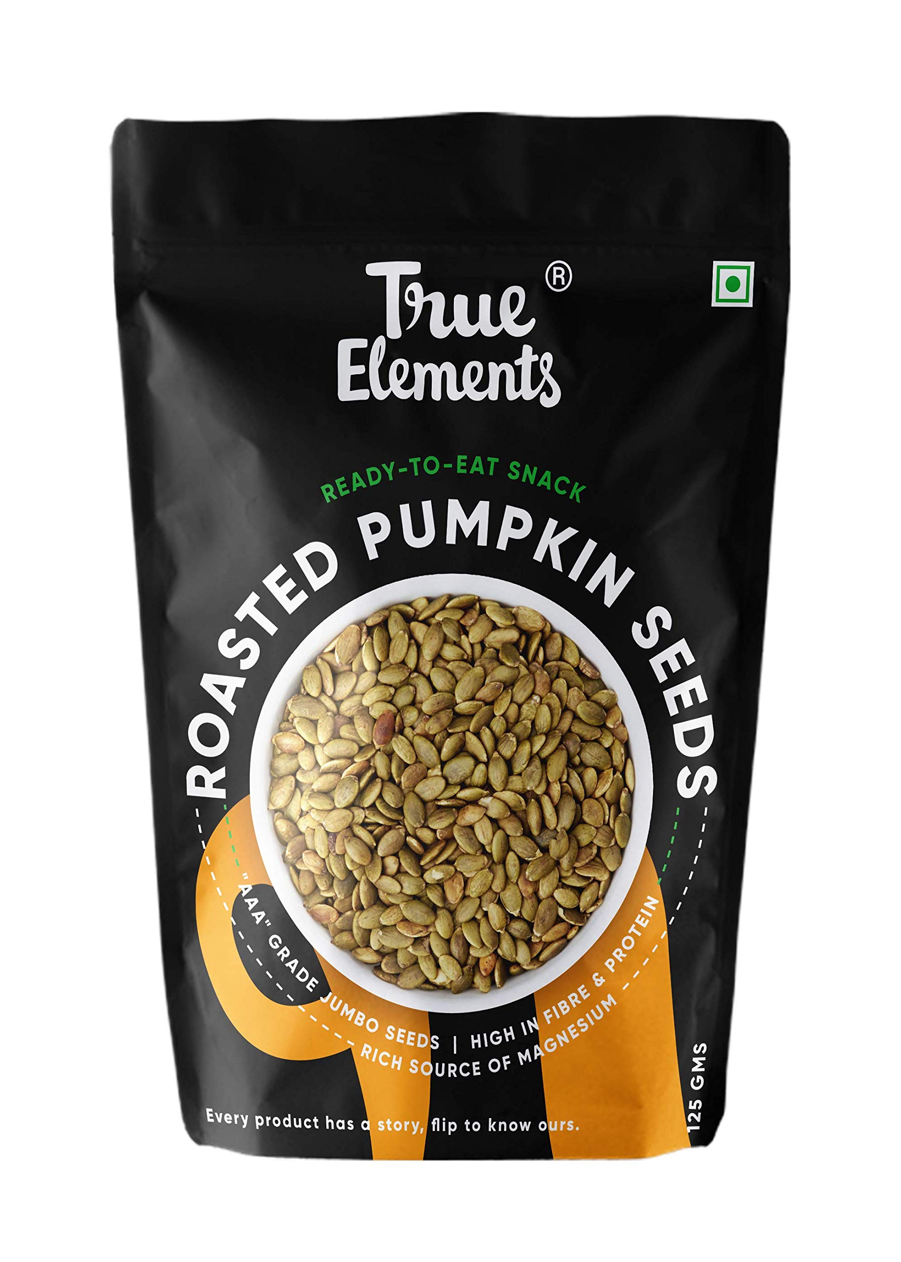 True Elements Roasted Pumpkin Seeds 125g - Healthy Snacks
