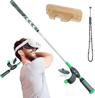 DeadEyeVR - DriVR Elite Chrome - Stepped Steel Golf Club for Virtual Reality - Realistic VR Golf Simulator Handle - Adjustable Weighted VR Golf Club Grip for Enhanced Play