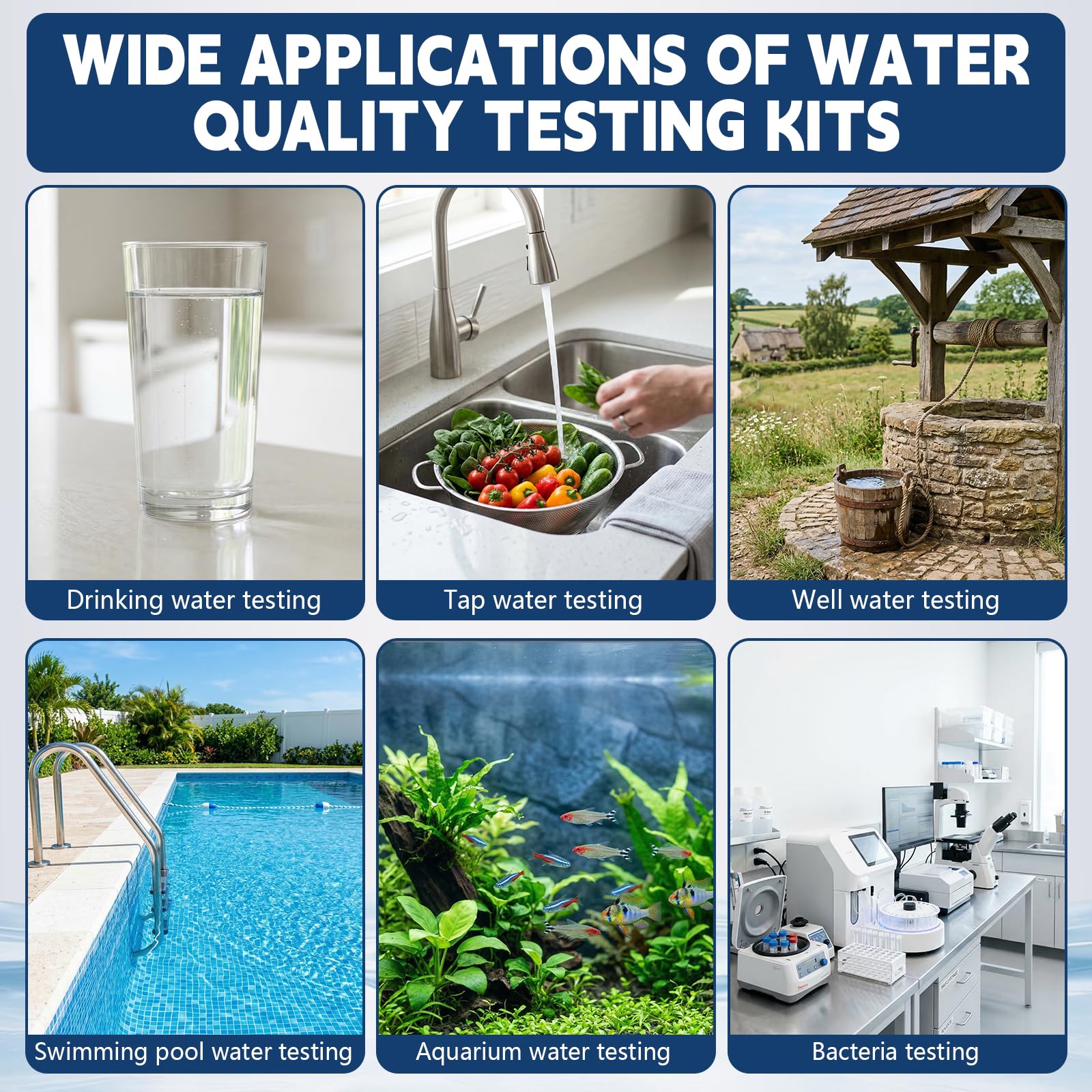 All-New 23 in 1 Drinking Water Testing Kit 158 Strips,Well Water Testing Kit & Water Test Strip for House Water for Hardness，Chlorine,Copper,Iron,Lead,pH and More - image 5