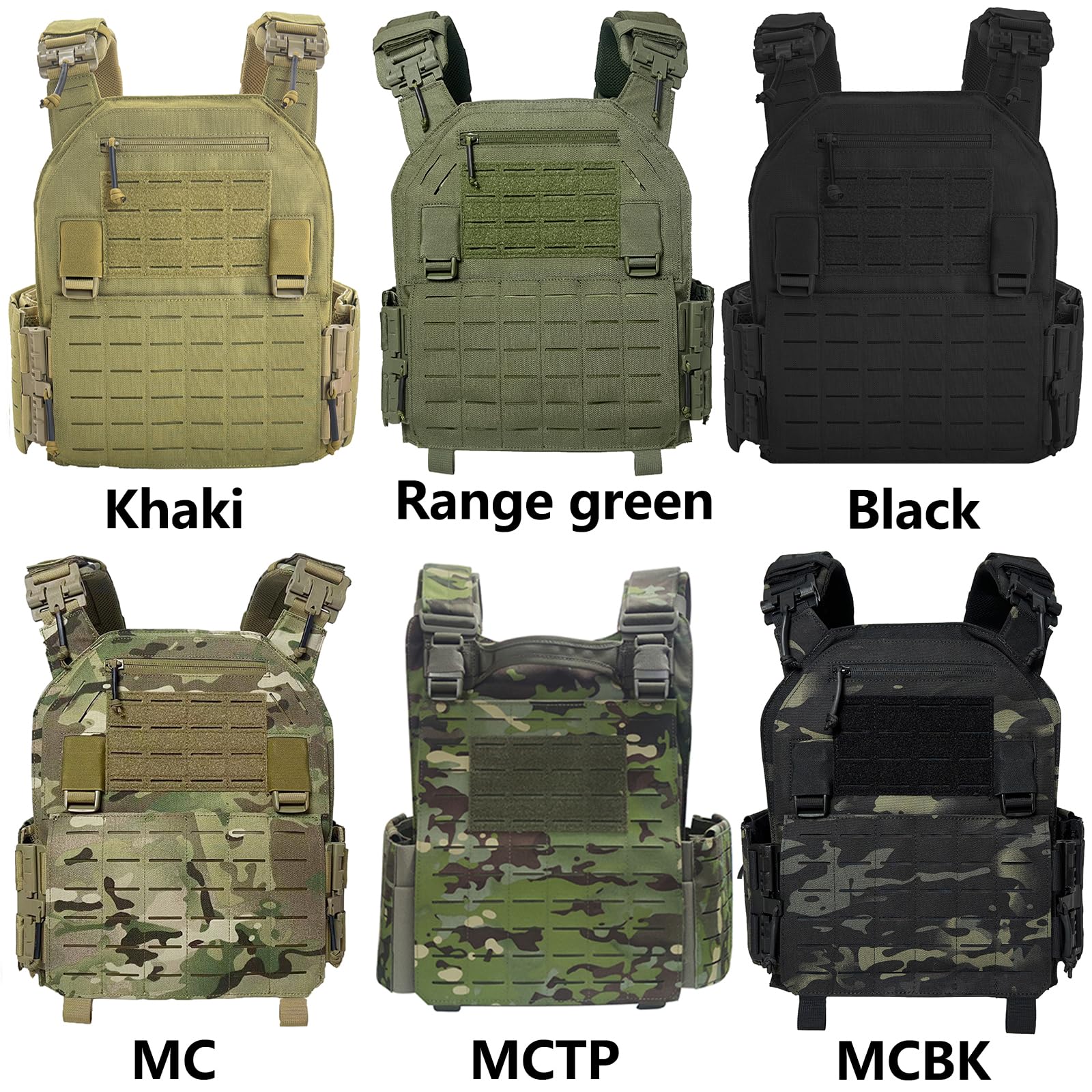 Support de Plaque Tactique Airsoft Upgrade Militaire JPC Lasercut Plate Carrier Airsoft Gilet de Protection Tactique en Nylon 1000D QRS MOLLE Compatible Avec Support de Plaque Robuste Pour Homme