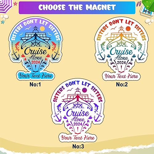 Miniatura 3 de Decoraciones magnéticas para puerta de crucero para hermanas 2024, imanes de puerta de crucero para niñas, imán de decoración de puerta de cabina de