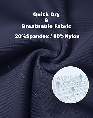 Vista 6 de MAGNIVIT Traje de Baño para Hombre, Bañadores Básicos Sólidos de Largo para Deporte y Natación, Pantalones Cortos para Tabla con Bolsillos