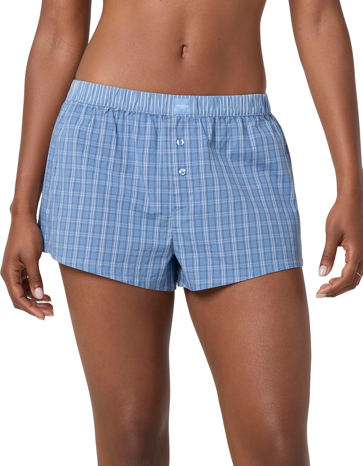 florence by mills Women's Micro-plaid Poplin Pajama Shortie