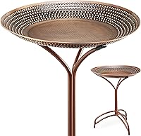 Good Directions Tranquility 20" Pure Copper Birdbath, Bronze Finish, Durable Aluminum Base - Stable Pedestal Bird Bath