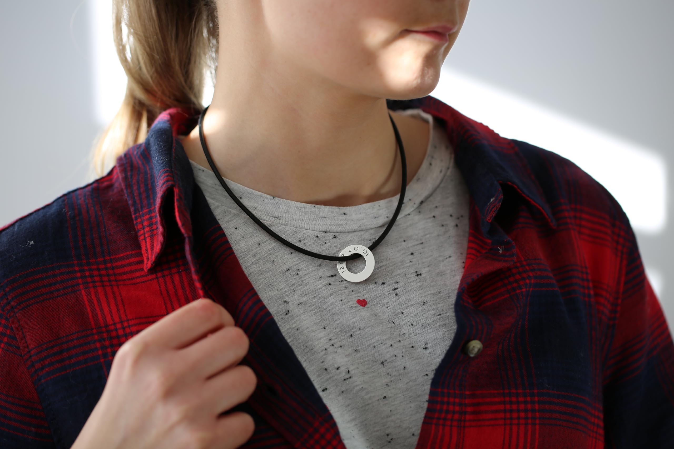 Herrenkette Koordinaten 925 Sterling Silber Kautschuk Gravur Anhänger Männerkette Gravur Namensgravur Herrenschmuck Geschenk Ring Kette GPS | HANDMADE IN GERMANY