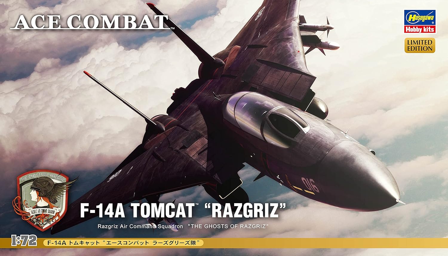 Hasegawa HAS52113 1:72 F-14A Tomcat 'Razgriz' Ace Combat [Model Building KIT]