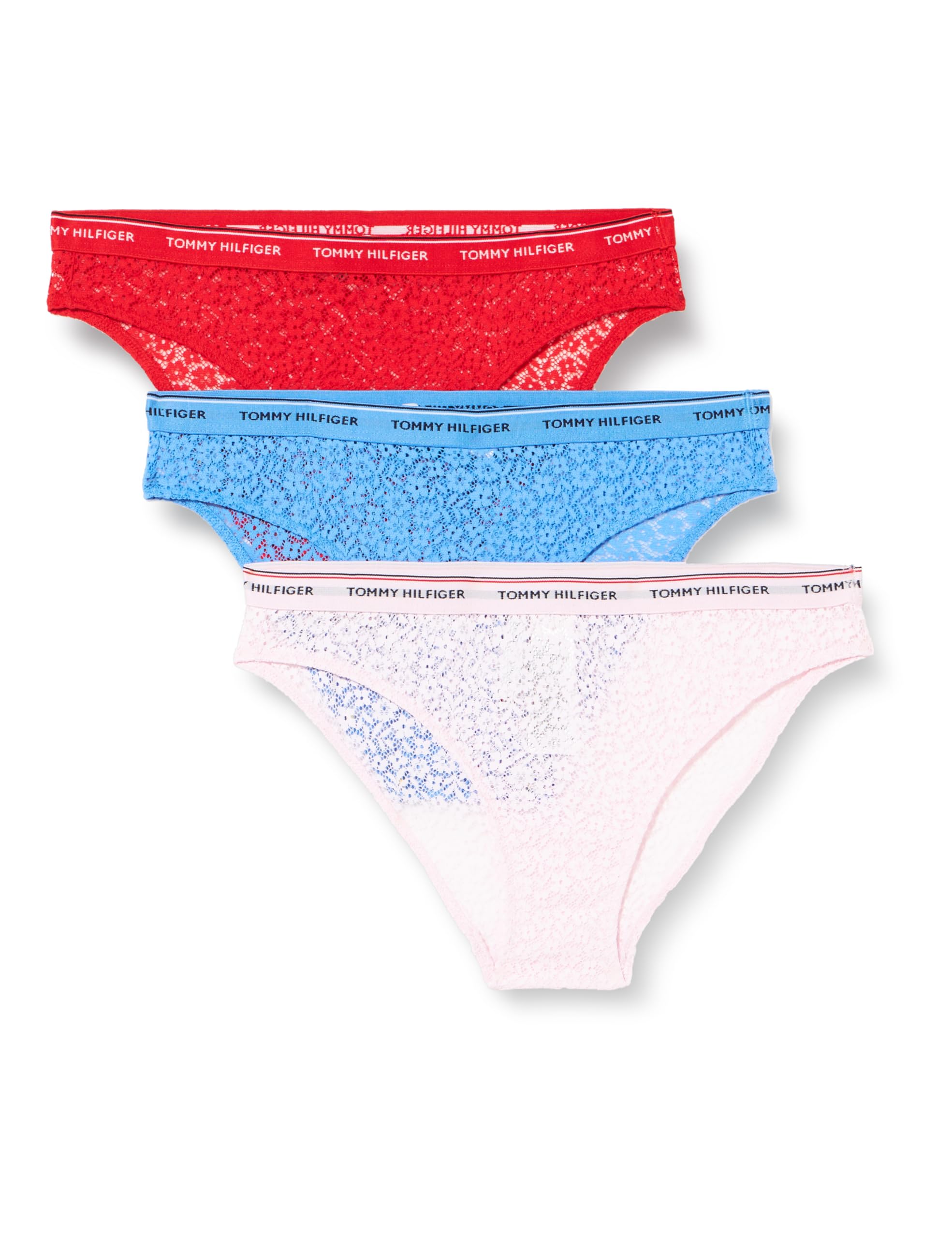 Tommy Hilfiger Braguitas tipo bikini Mujer Pack de 3 con encaje