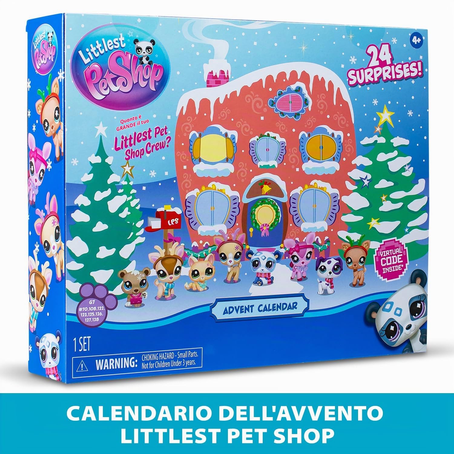 Littlest Pet Shop - Calendario dell'Avvento dei Pet Shop - 8 Pet Shop e 16 accessori - Calendario 24 giorni di Natale - Mini-figure animali - Giocattolo per bambini dai 4 anni in su - BF00609