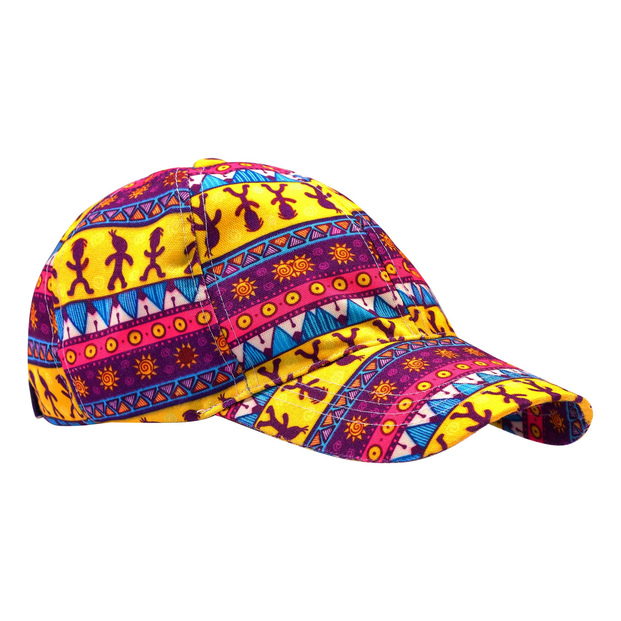 KnotyyCap for Men Women Sports Cap Baseball Cap Hip Hop Snapback Cap  Cricket Caps Topi with Adjustable Strap Printed Polyester Canvas Multi