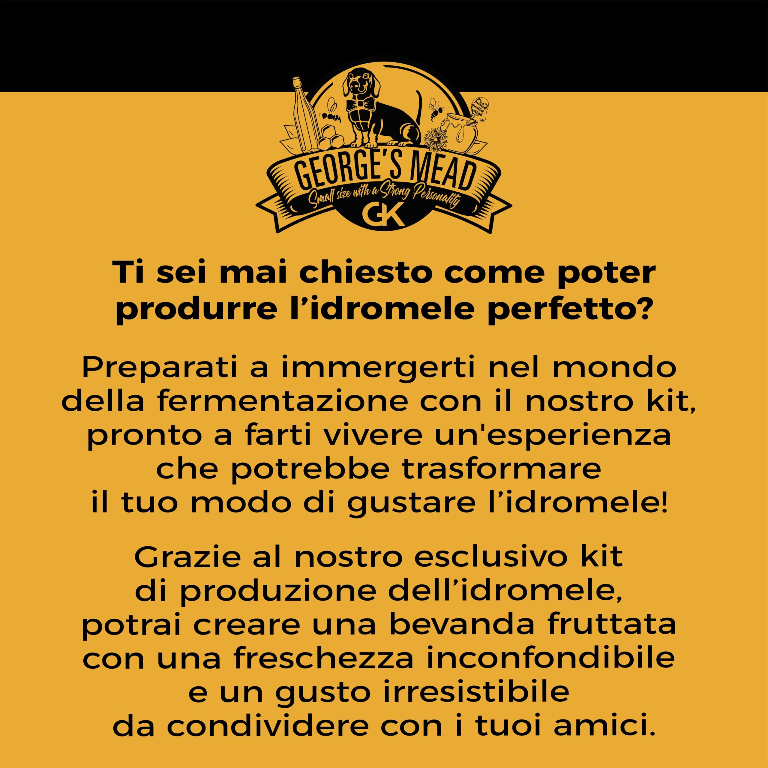 Beer & Wine - Kit Fermentazione George's Mead 5l - Idromele Artigianale Fatto in Casa - Kit Fermentazione - Kit per Produzione di Idromele - Idea Regalo