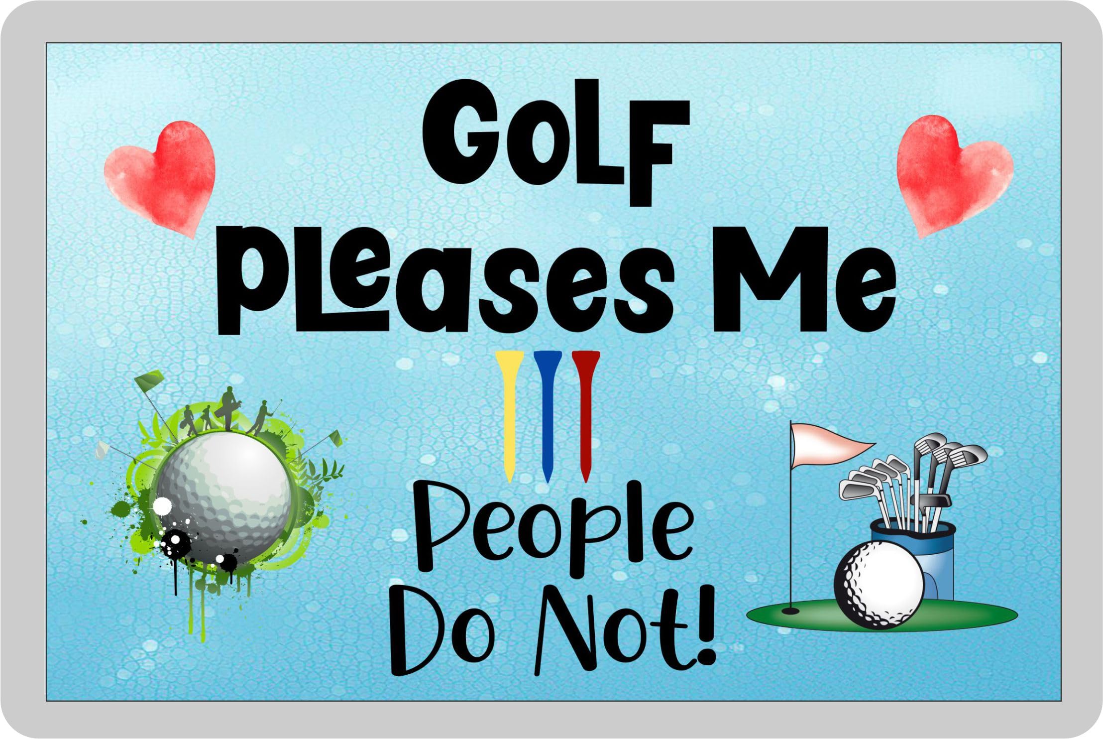 Decalarama Golf Fridge Magnet Gift – Golf Pleases Me People Do Not – Funny Cute Novelty Family Present