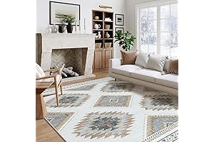 Uphome Moroccan 8x10 Area Rugs, Vintage Tribal Accent Rugs for Living Room,...