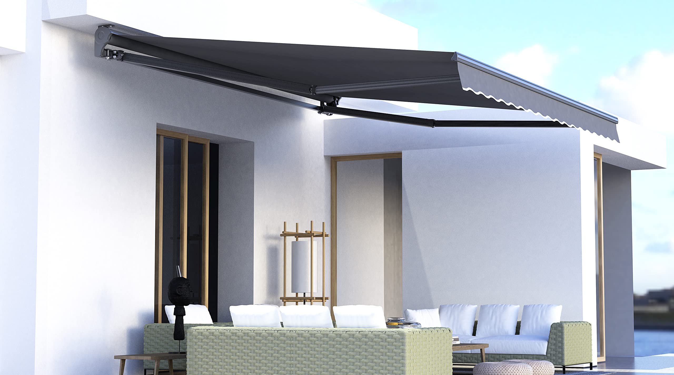 Supporto Da Soffitto Per Tenda Da Sole SCHARTEC E3400 - Staffa Di Montaggio Antracite (Venduto Singolarmente)