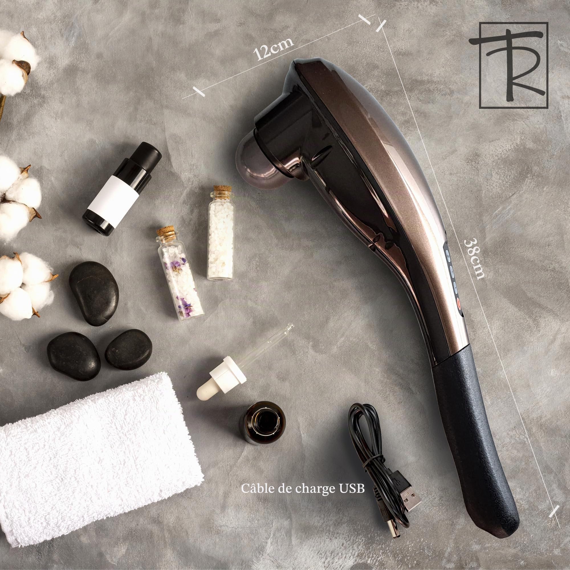Pistolet de Massage Musculaire, Appareil Électrique pour Dos, Cervicales et Cou