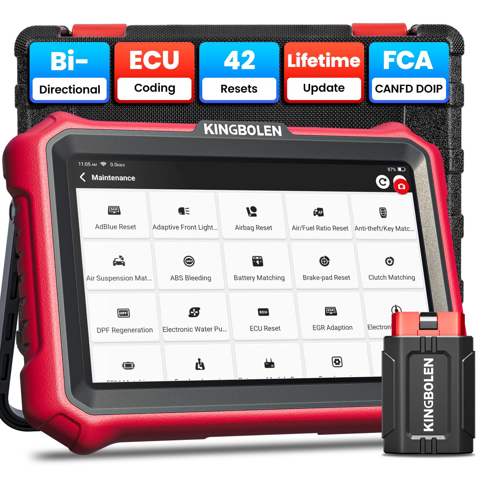 KINGBOLEN K8 PRO All-System OBd2 urządzenie diagnostyczne Bluetooth, dożywotnia bezpłatna aktualizacja