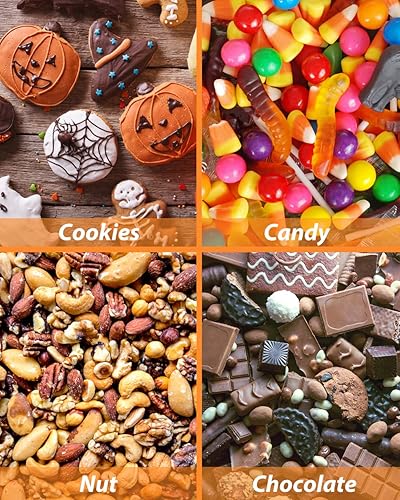 Miniatura 6 de Weenkilly 100 bolsas de golosinas de Halloween, 4 estilos de bolsas de dulces, bolsas de golosinas para niños, lindas bolsas de plástico con orejas