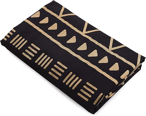 Miniatura 7 de Popular Handicrafts Cortina de ventana con estampado geométrico indio, hippie, bohemio, hermoso, dorado, para dormitorio, sala de estar, balcón,