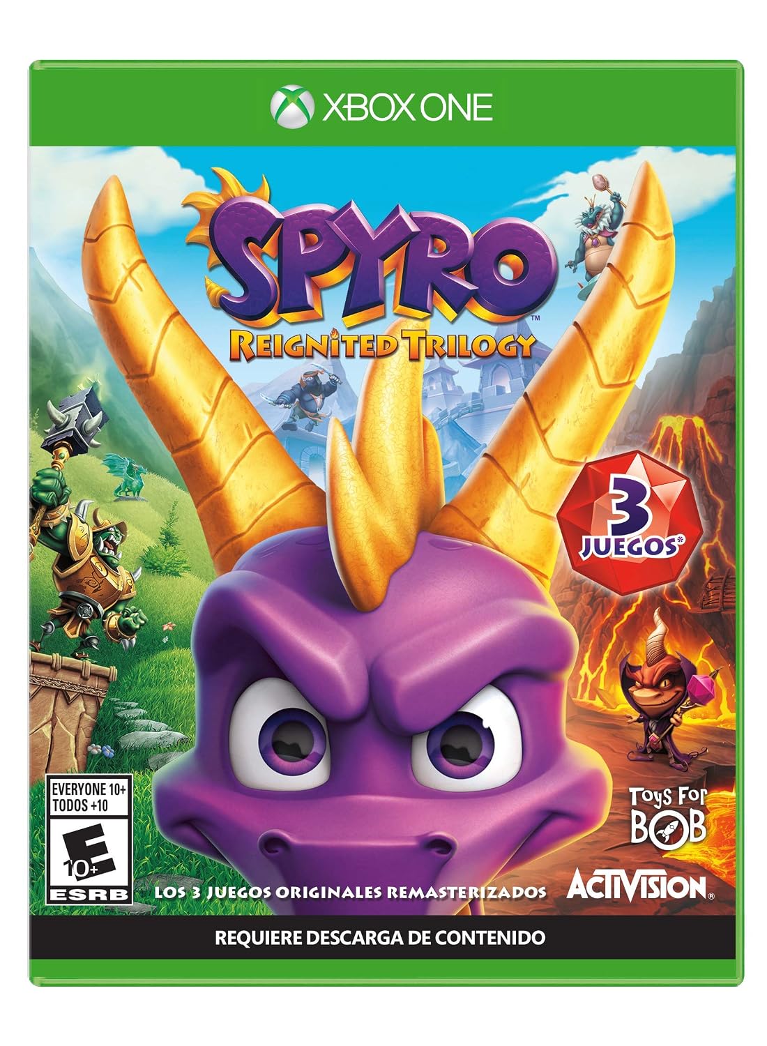 Spyro Reignited Trilogy - Xbox One - Game Audio in English - Back Cover in Spanish