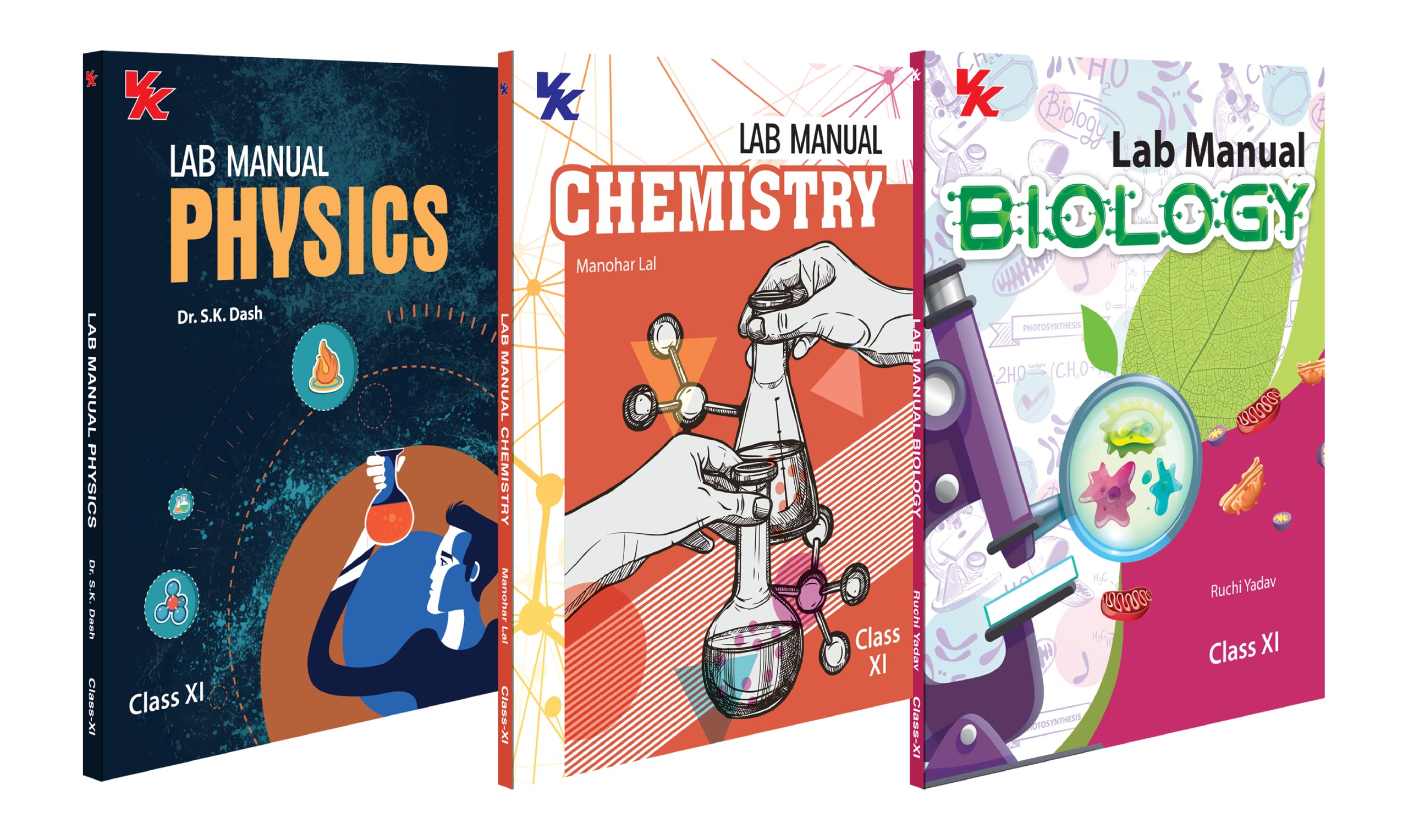 Lab Manual Physics, Chemistry & Biology (HB) With Worksheet (Set of 3 Books) | For Class 11 | CBSE Based | NCERT Based | 2025 Edition | By VK Global Publications