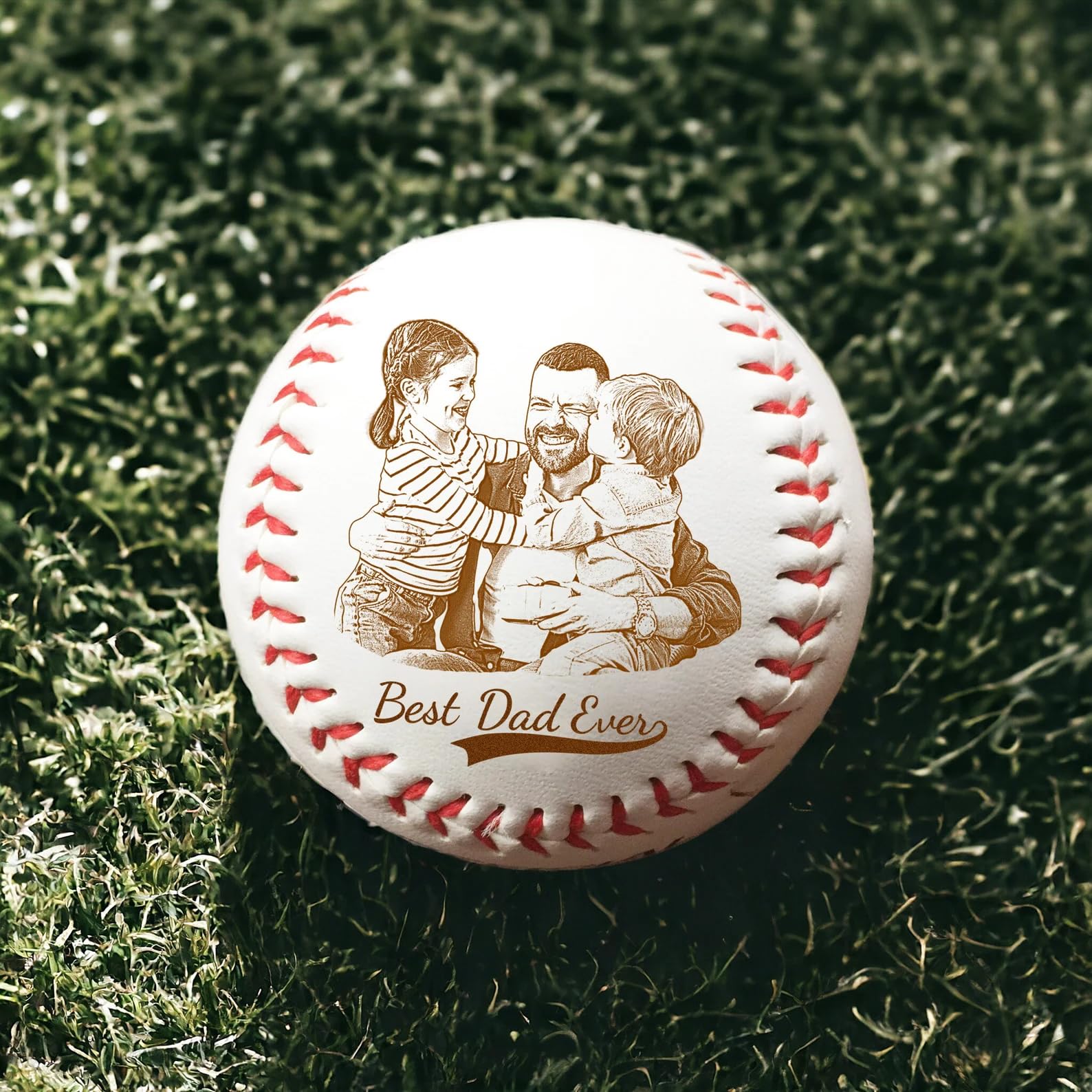 Lucy Engraving Personalized Baseball with Photo, Custom Engraved Gift for Dad, Coach, 9