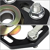 Vista 4 de DNA MOTORING CBK-PLT-FM79-BK Placas de camber/ruedas delanteras negras [para Ford Mustang 79-89]