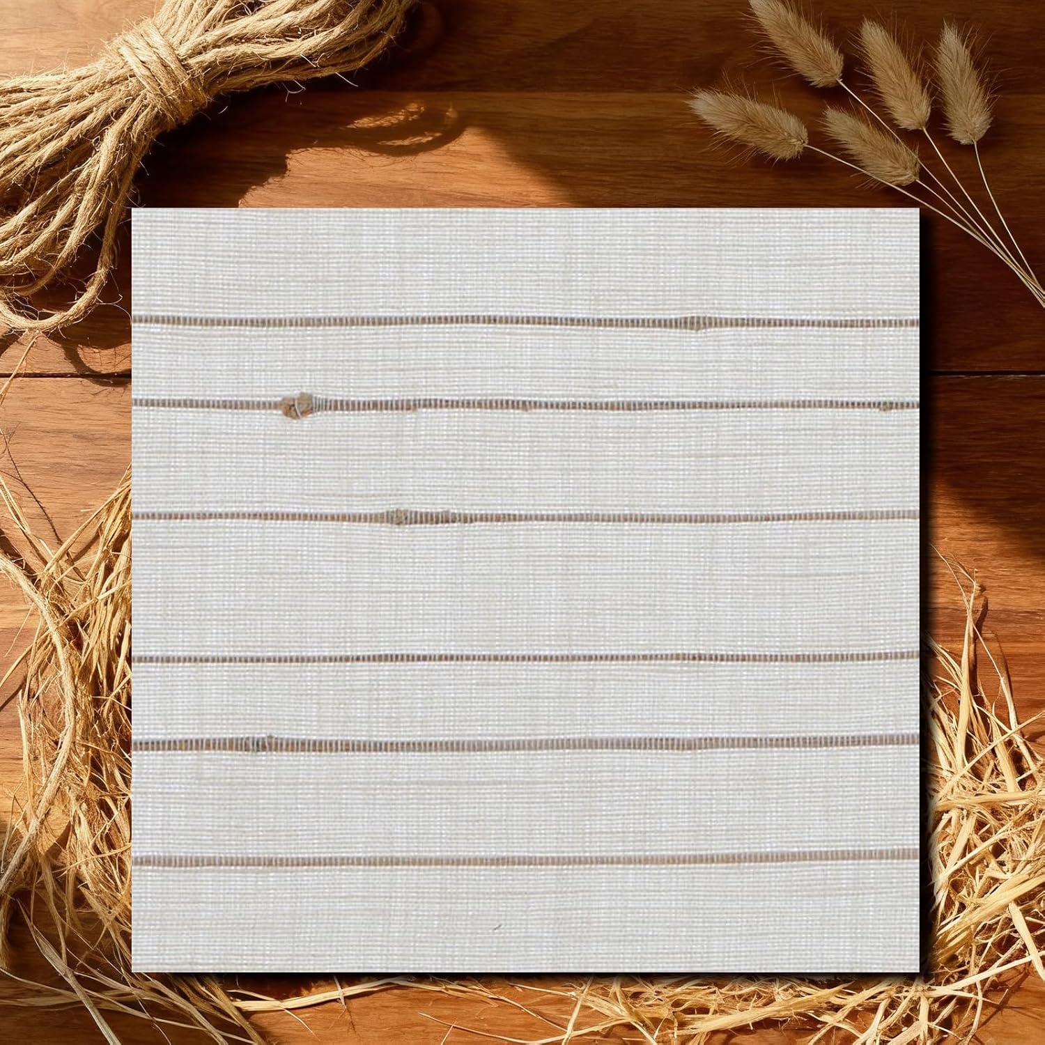 LETAU Natural Blinds for Indoor Windows, Cordless Light Filter/Sheer Jute and Grass Rattan Blinds,Pattern 7