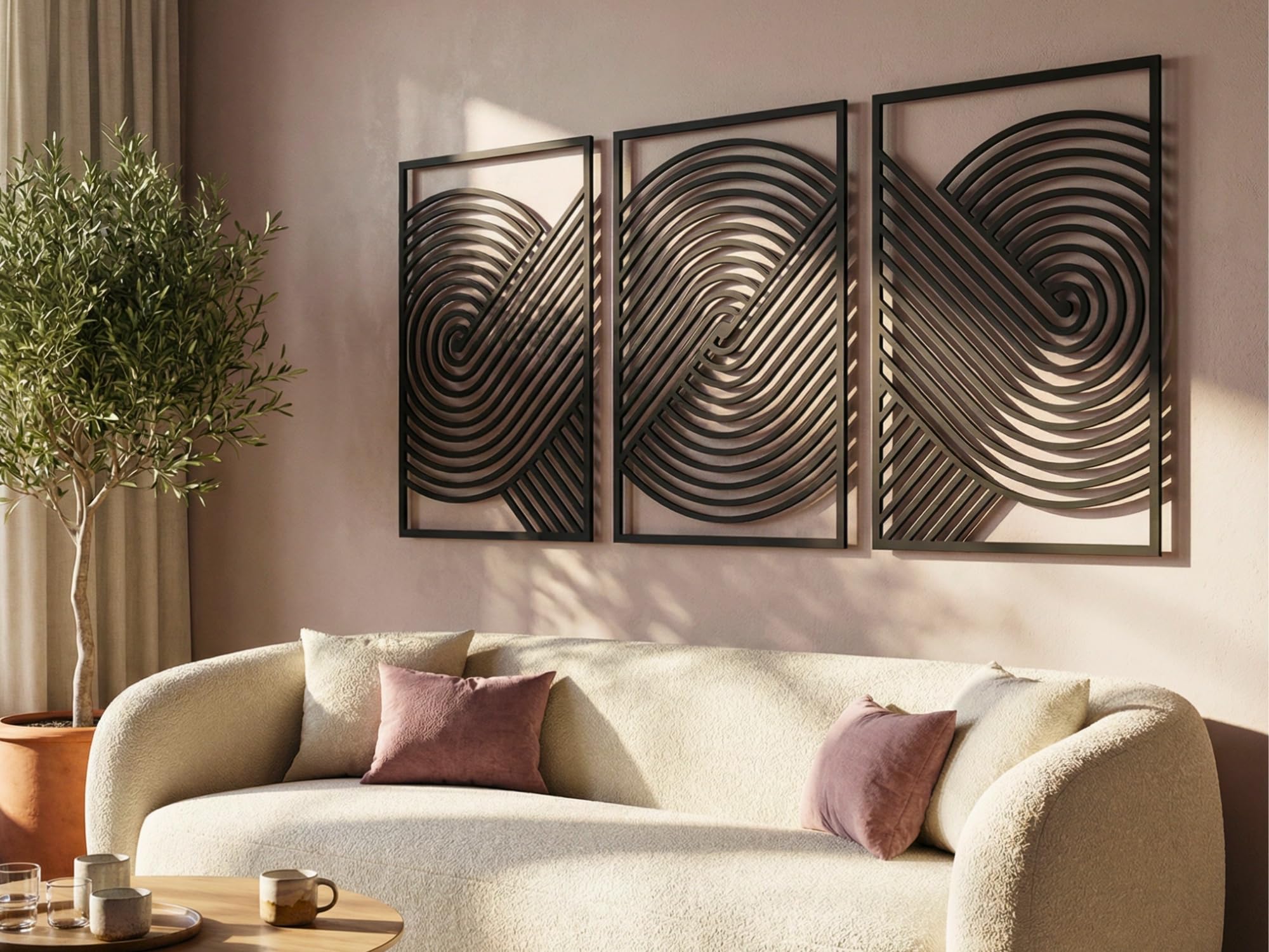 Bakovity Decorazione artistica da parete astratta nera