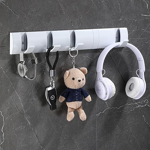 Miniatura 5 de AISHEDYER Perchero de pared con 3 ganchos, ahorro de espacio, resistente, para colgar abrigos, para cocina, dormitorio, baño, ropa colgante,